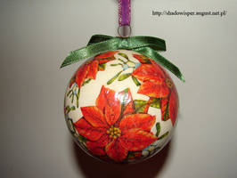 Poinsettia christmas ornament