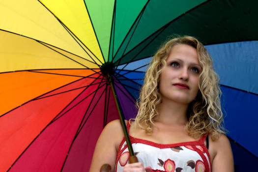 Umbrella-girl in the sommer