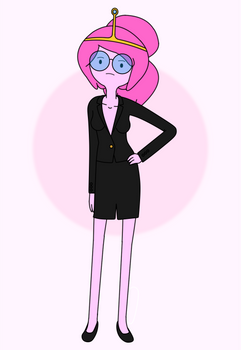 Princess Bubblegum Businesswoman without Shirt