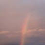 rosy rainbow hushed clouds