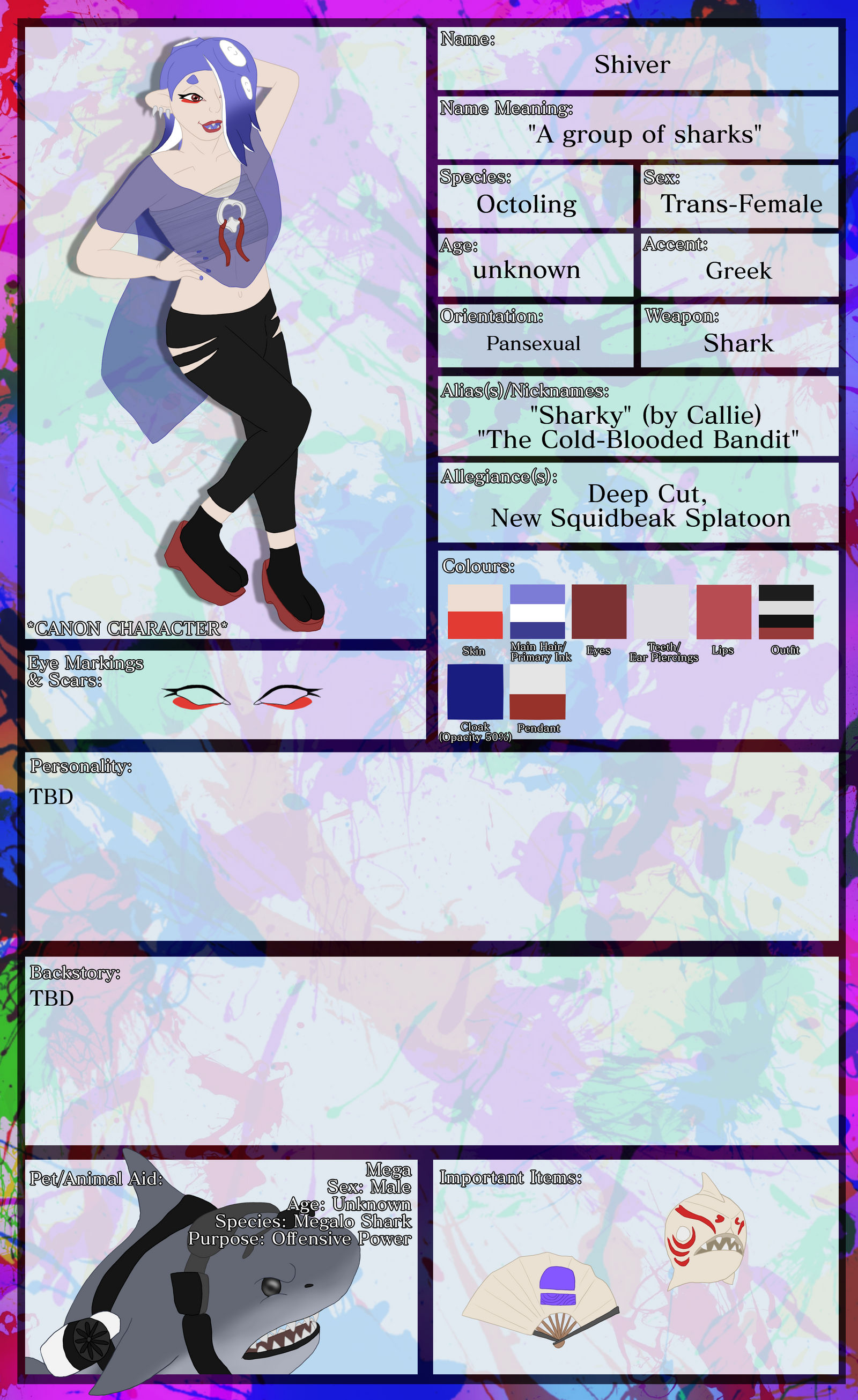 Shiver (Character Sheet) by Strayhowl on DeviantArt