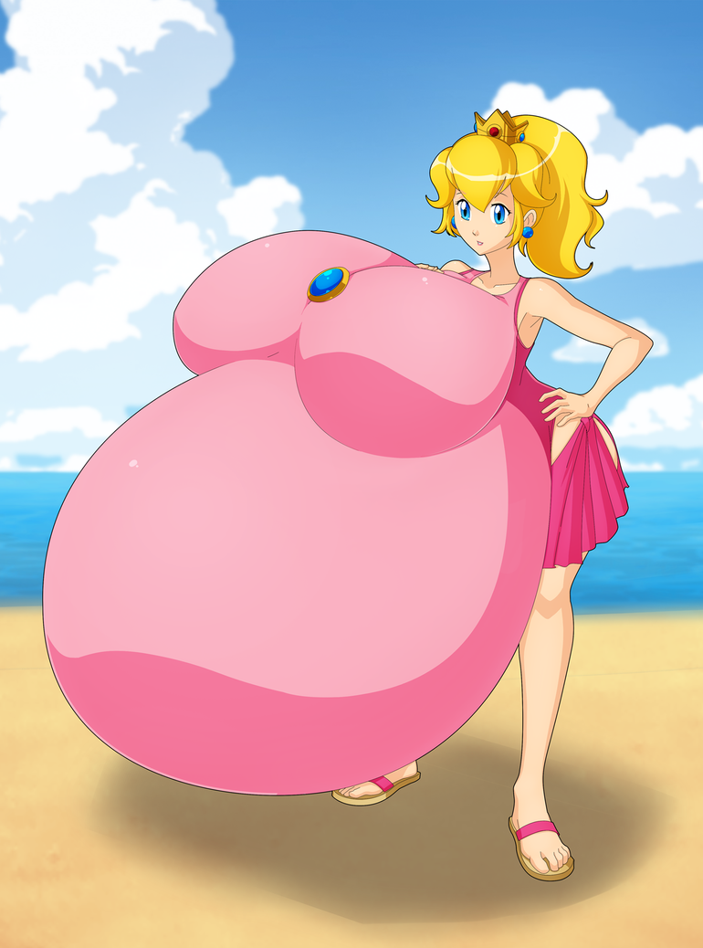 Pregnant Princess Peach S Huge Fat Princess Baby Inflation Of Light.
