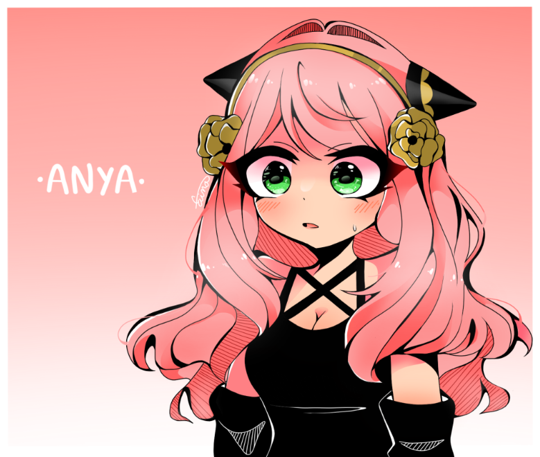 Anya Forger, anime girls, Spy x Family, fan art, anime