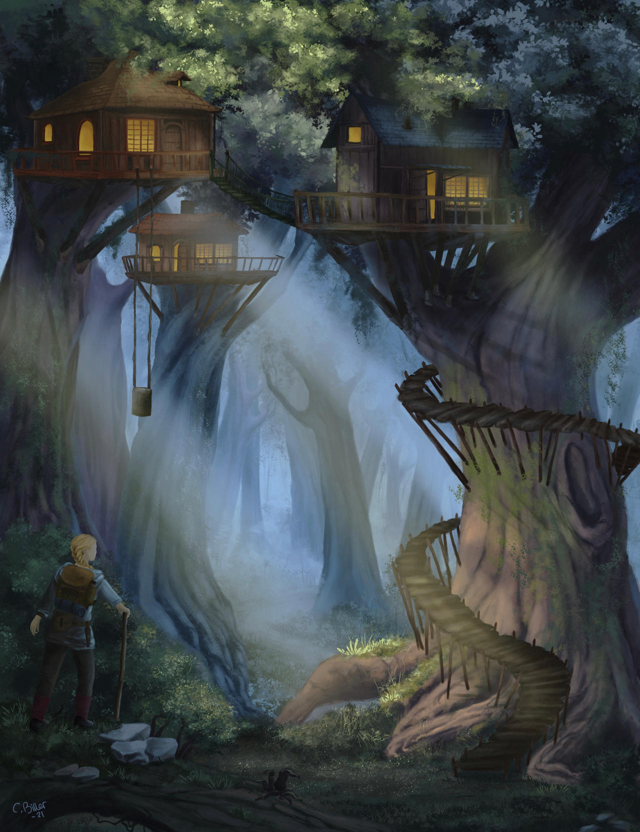 Treehouse village by FireofFreja on DeviantArt