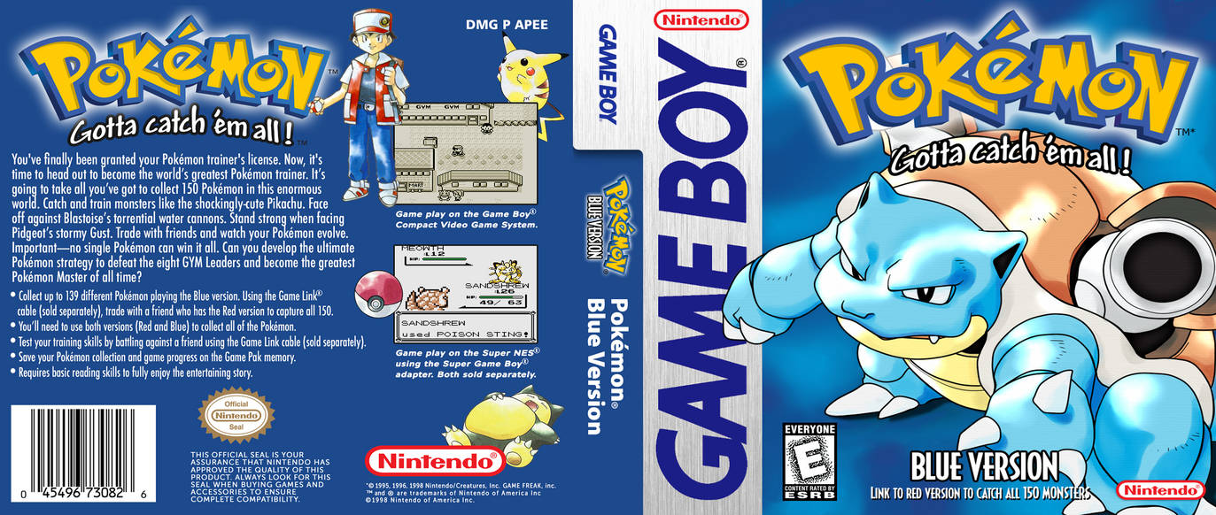 Pokemon Red Version (Game Boy) HQ Box Art by JadeLune on DeviantArt