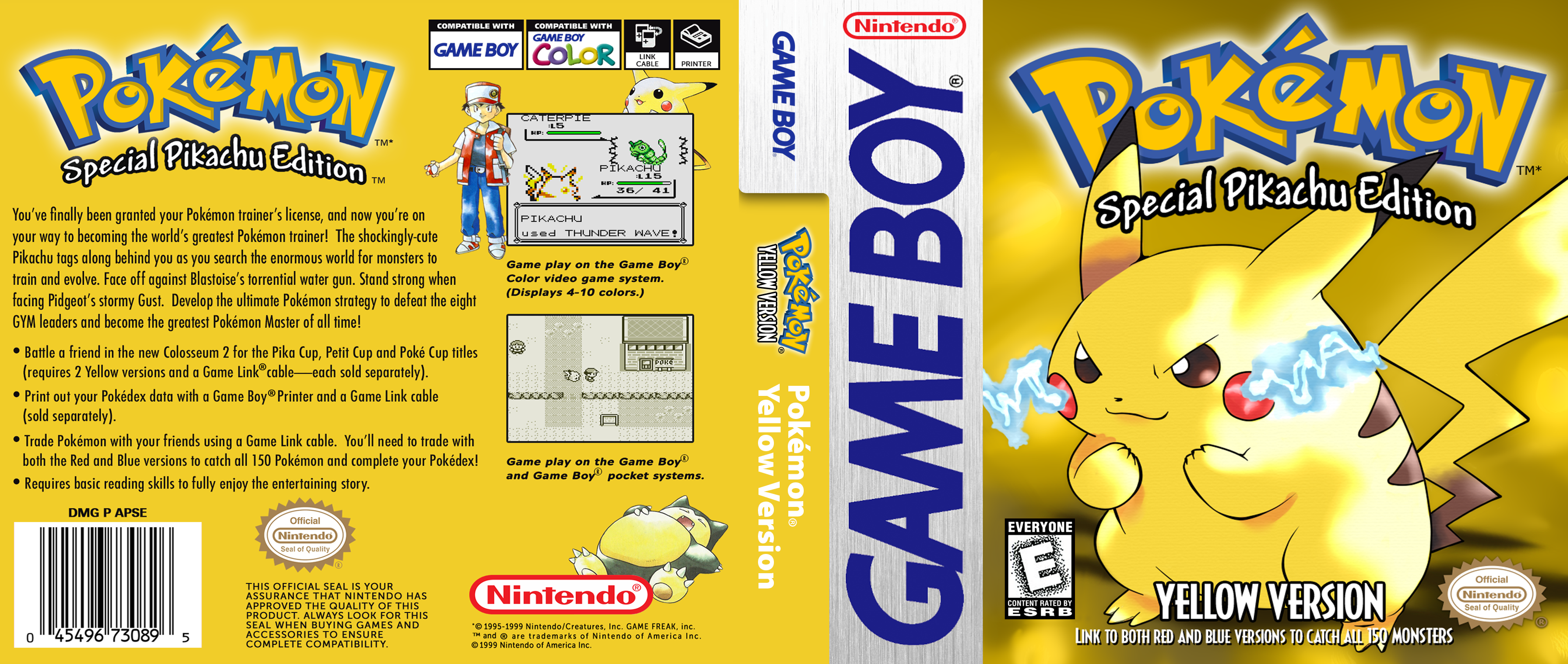 Pokemon: Shocking Yellow Nintendo DS Box Art Cover by E-FlowGFX