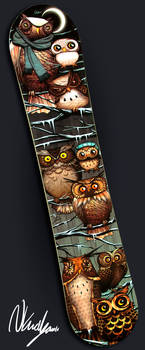 Custom Owl Snowboard