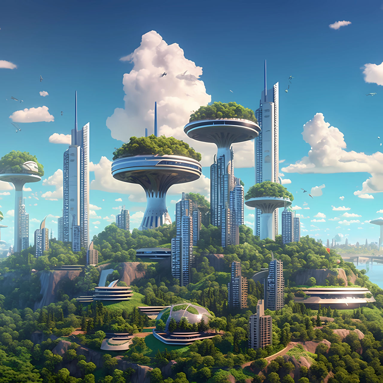 Utopic City of the Future (Solarpunk) II by Spectral-Genesis on DeviantArt