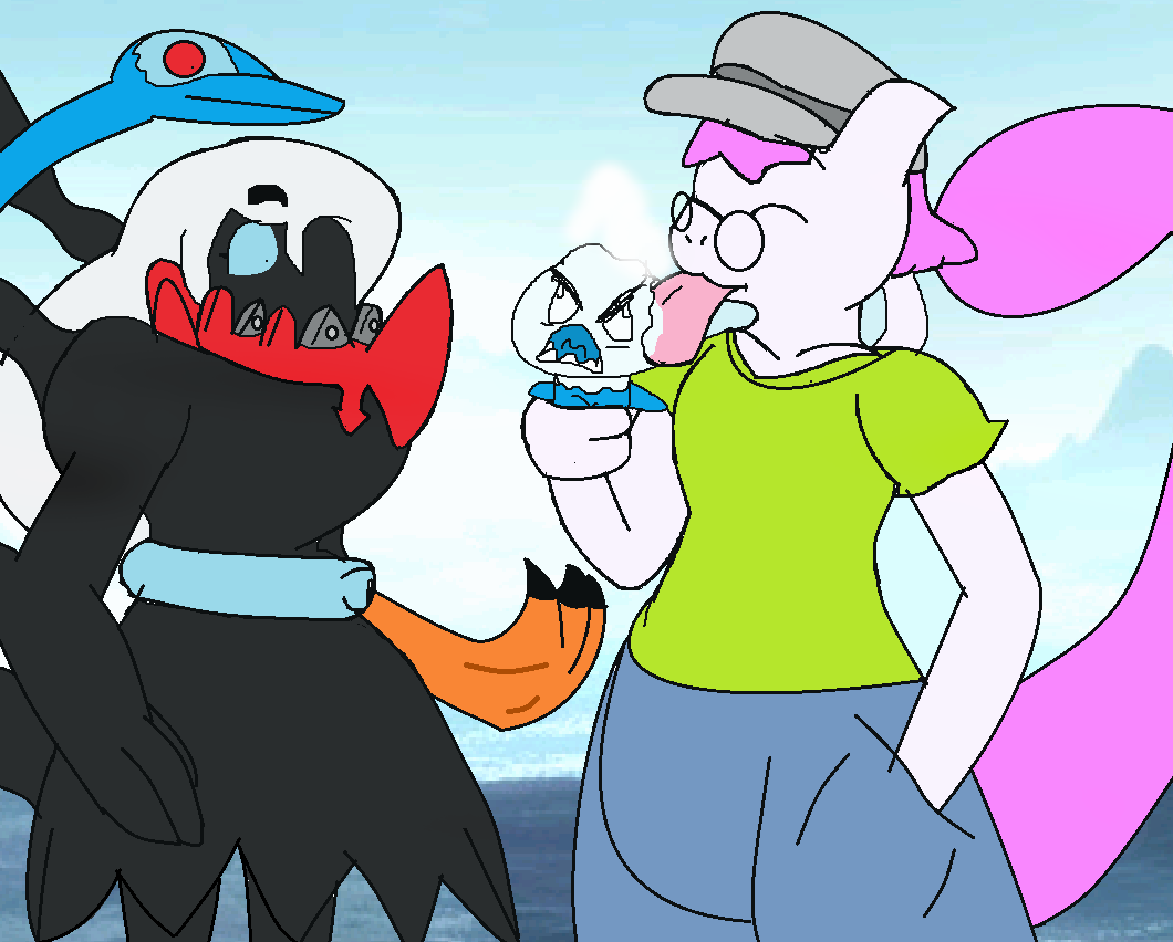 Licking a Vanillite with Krystal