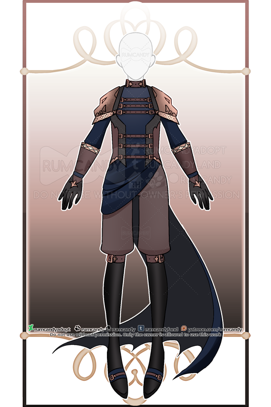 Saddleback DragonRider Outfit R414 (sold) by RumCandyAdopt on DeviantArt