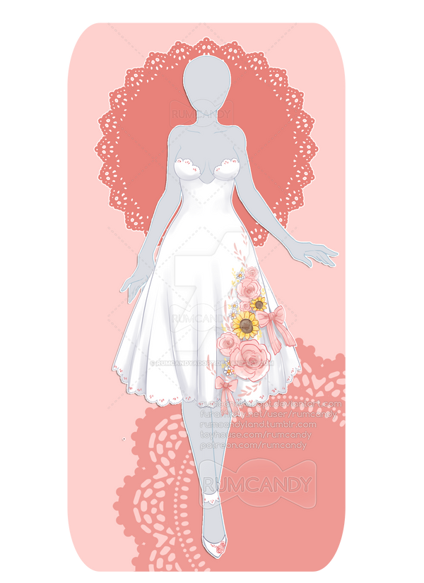 Spring Flower Dress Outfit A369 (SOLD) by RumCandyAdopt on DeviantArt
