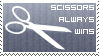 Scissors Always Wins Stamp by MichaelDebevec