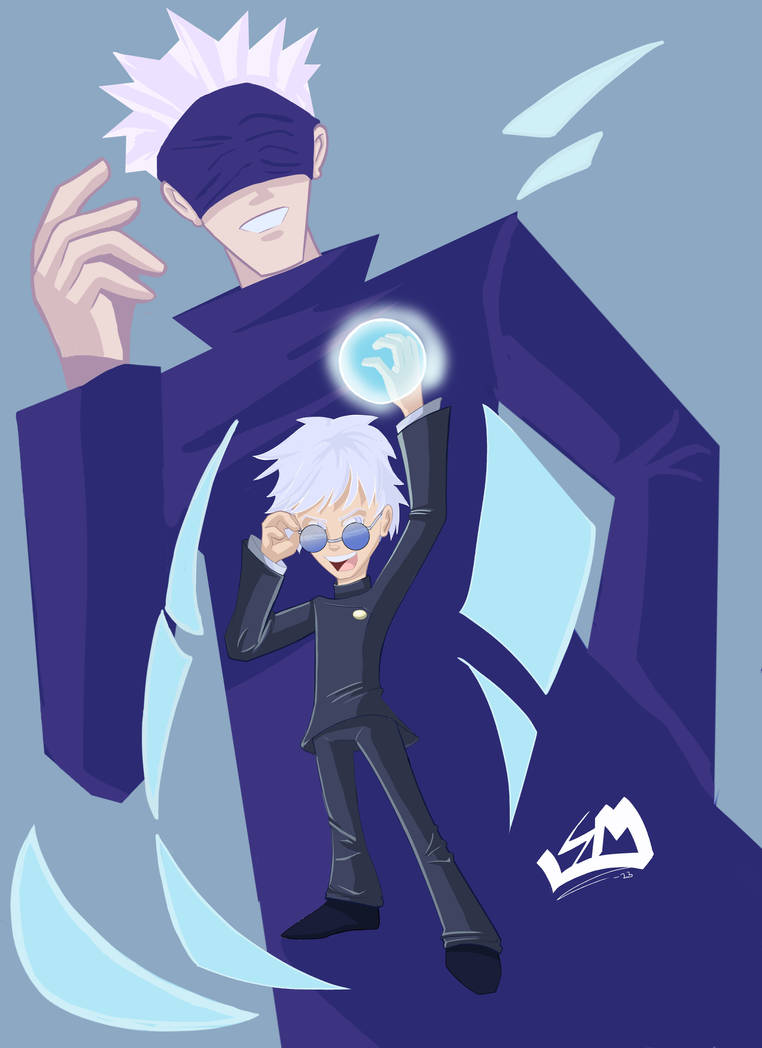 Gojo Drawing Using Blue Gojo Blue by LSheaM on DeviantArt