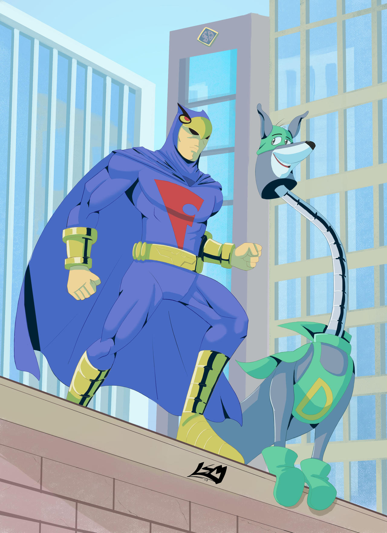 Dynamic Duo Blue Dynamic Duo! Blue Falcon and Dynomutt! by LSheaM on DeviantArt