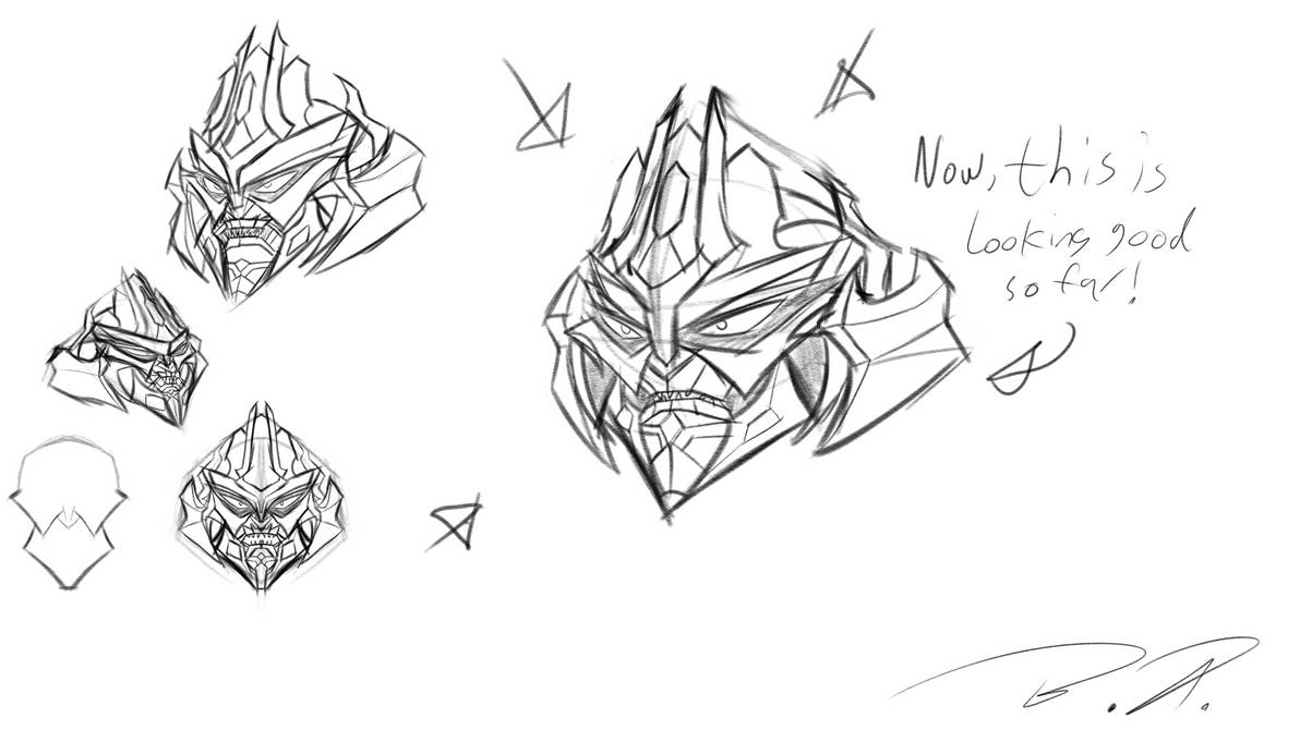 Deviantart Simplification Tf Megatron's Face Simplification Analysis by BenAllen217 on DeviantArt