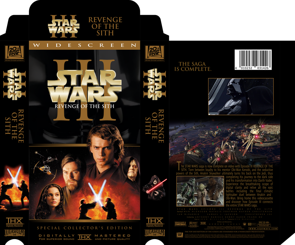 Star Wars: Episode III Widescreen VHS Cover by BenAllen217 Star Wars: Episode III Widescreen VHS Cover by BenAllen217