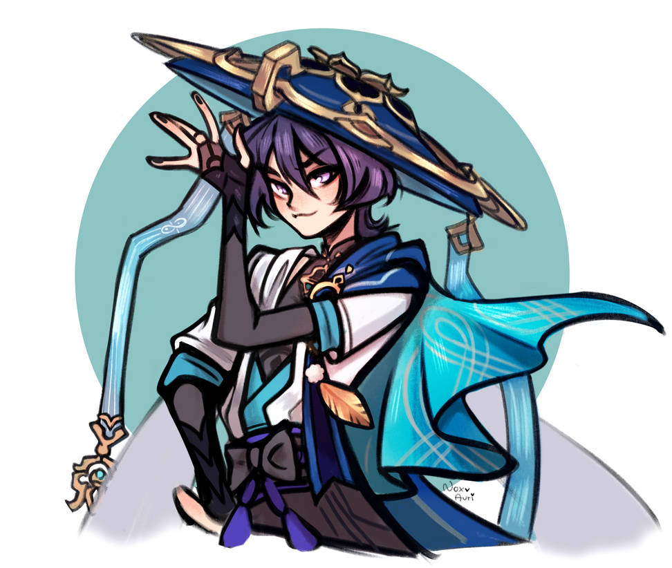 Anemo Style Fanart|Anemo Scaramouche by NoxAuri on DeviantArt
