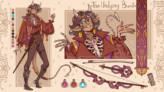 [ CLOSED ] 24 hrs auction | The Undying Bard Adopt