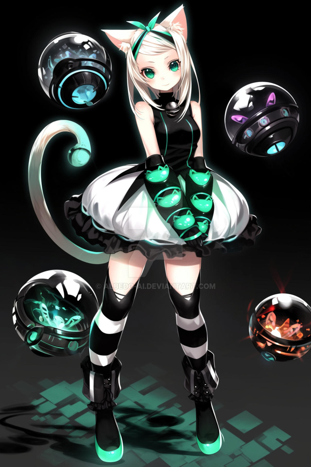 CYBER-CATS 03 - Elements by Albedo-AI on DeviantArt