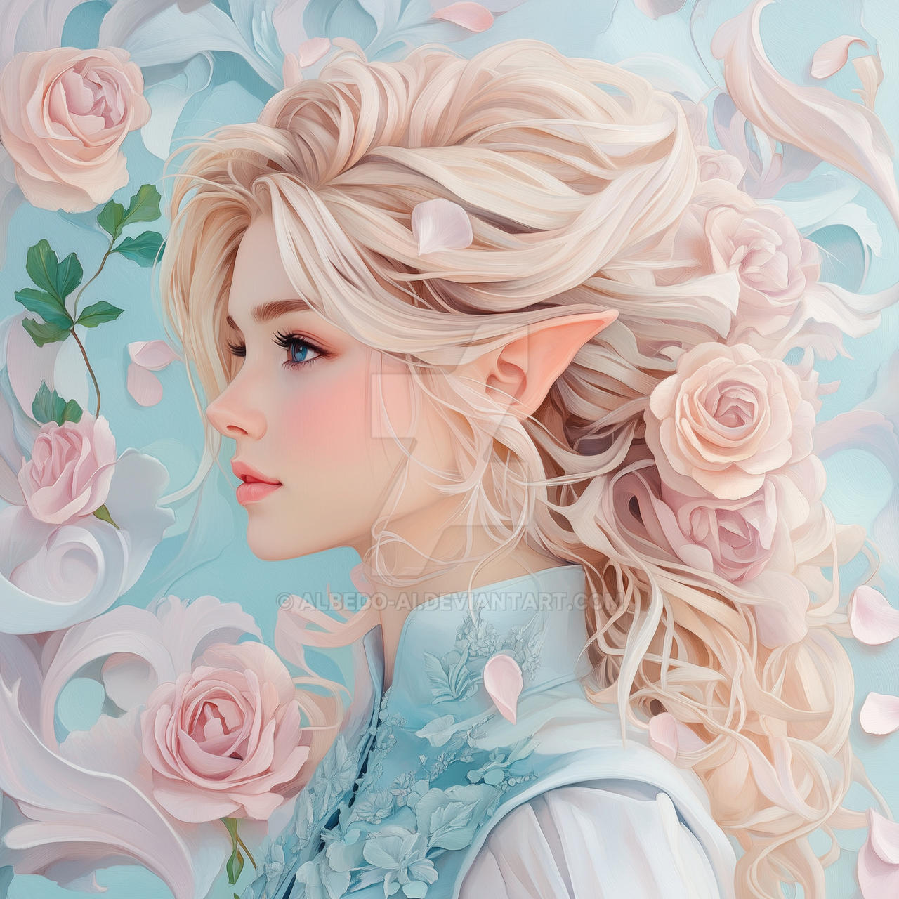 Elf Profile Animation Profile Picture Elf #1 by Albedo-AI on DeviantArt