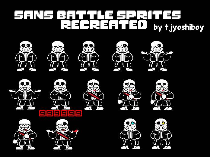 Improved Sans' battle sprite (sorry because of the watermark but i