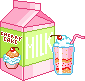 Cherry Cake Milk by Pixelpipi