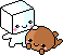Mr. Tofu + his friend Soybean