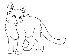 Free Cat Lineart (MS Paint Friendly)