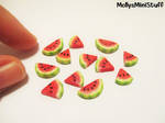 Miniature Watermelon Slices by mollysministuffmakes