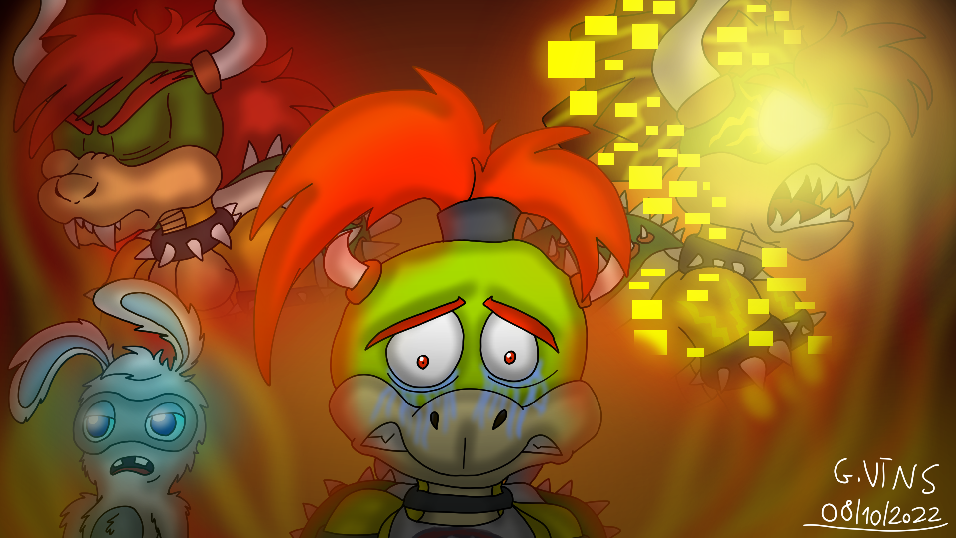 Mario Rabbids Megabug Bowser JR Sad For The Bowser MegaBug (Mario Art) by mondewebcom on ...