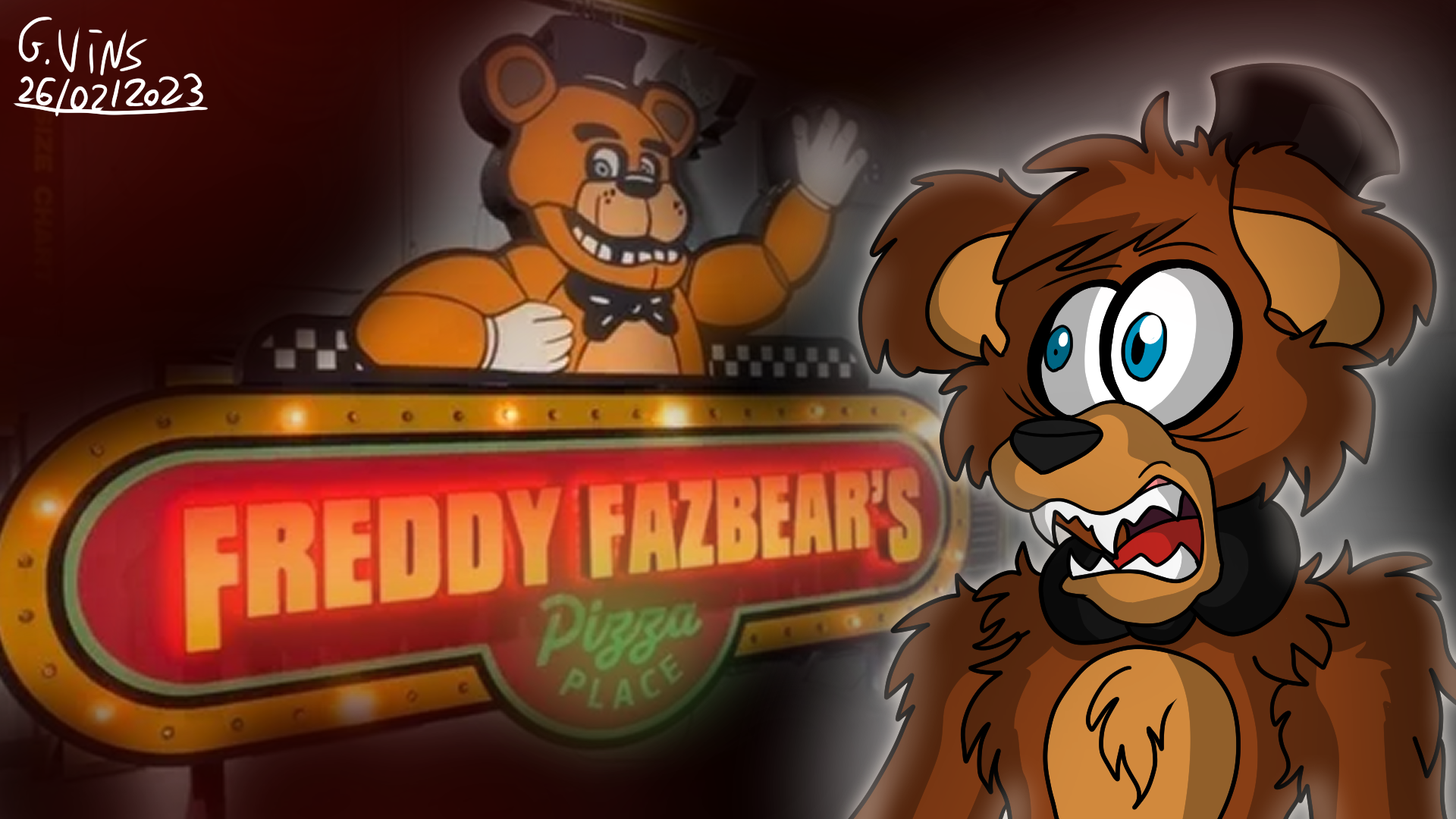 Freddy Fazbear Meet The FNAF Movie (FNAF Art) by mondewebcom on DeviantArt