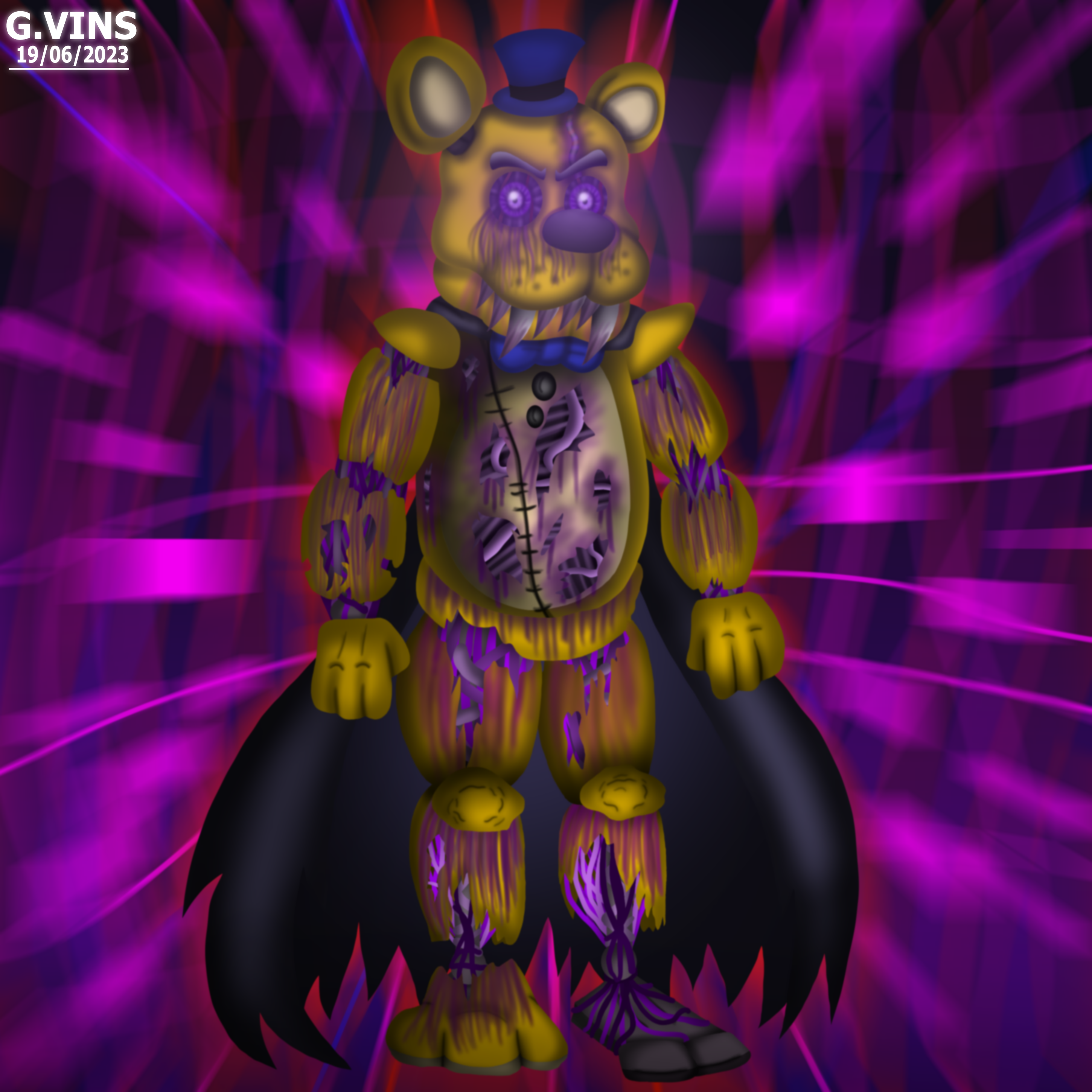 Mr. Rent Man on X: My version of Fredbear/Golden Freddy that I