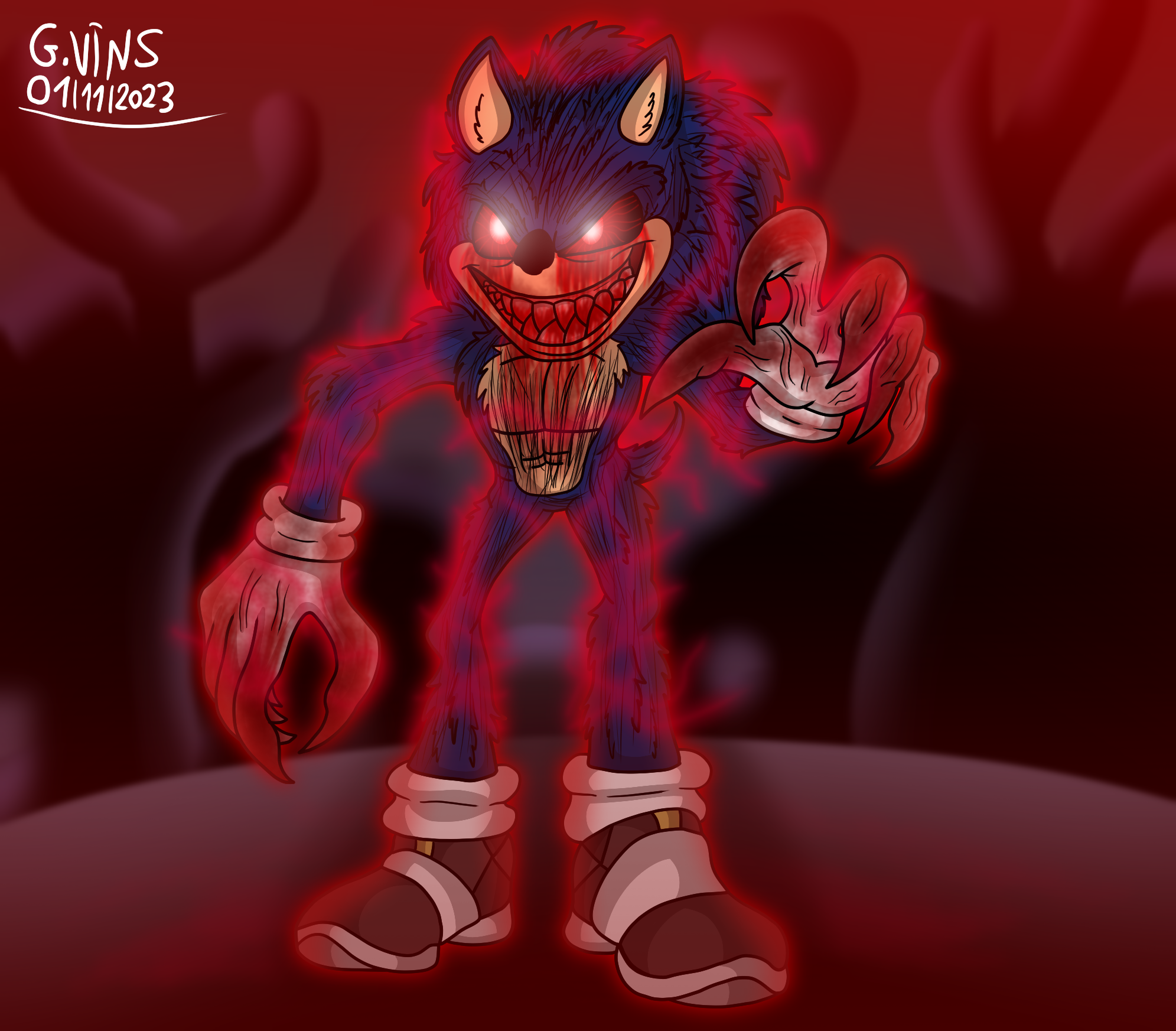 Sonic.EXE (Gorehog) Concept by sonicexeartist567 on DeviantArt