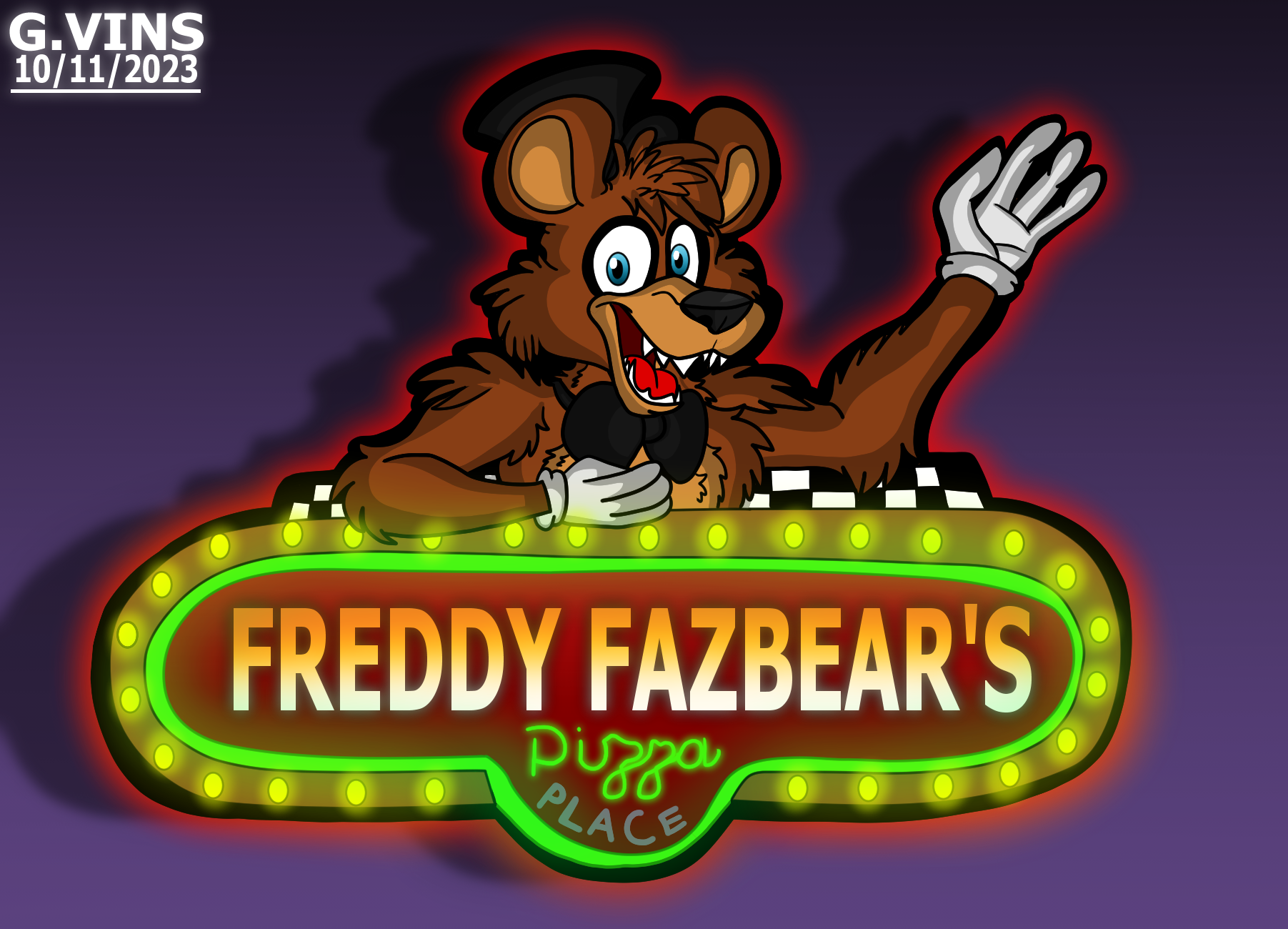 Freddy Fazbear's Pizza Place (FNAF Movie Art) by mondewebcom on DeviantArt