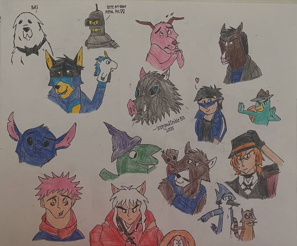 Random Doodles #2 by InspiredDobie on DeviantArt