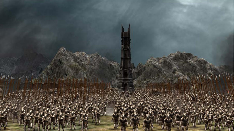 Download A Beautiful Panorama of Minas Tirith in Middle-Earth