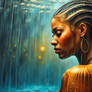 Braids in the Rain Wallpaper: DreamUp Creation