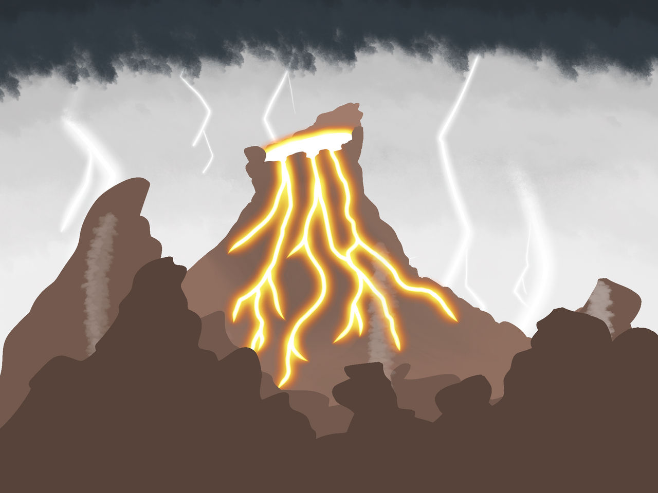 Absolutely random volcano drawing by BrambleThePhotonWing on DeviantArt
