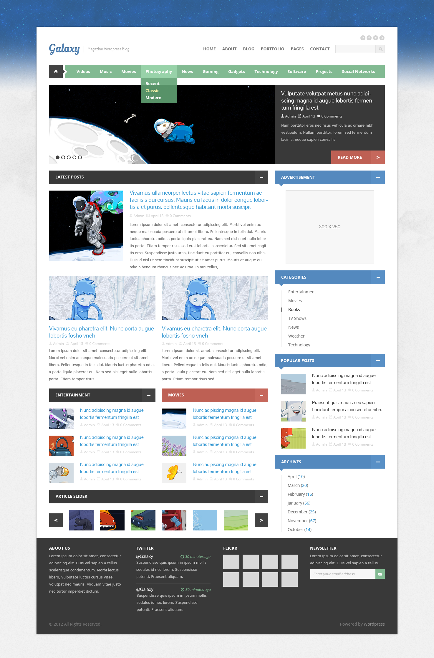 Galaxy - Responsive Magazine Theme