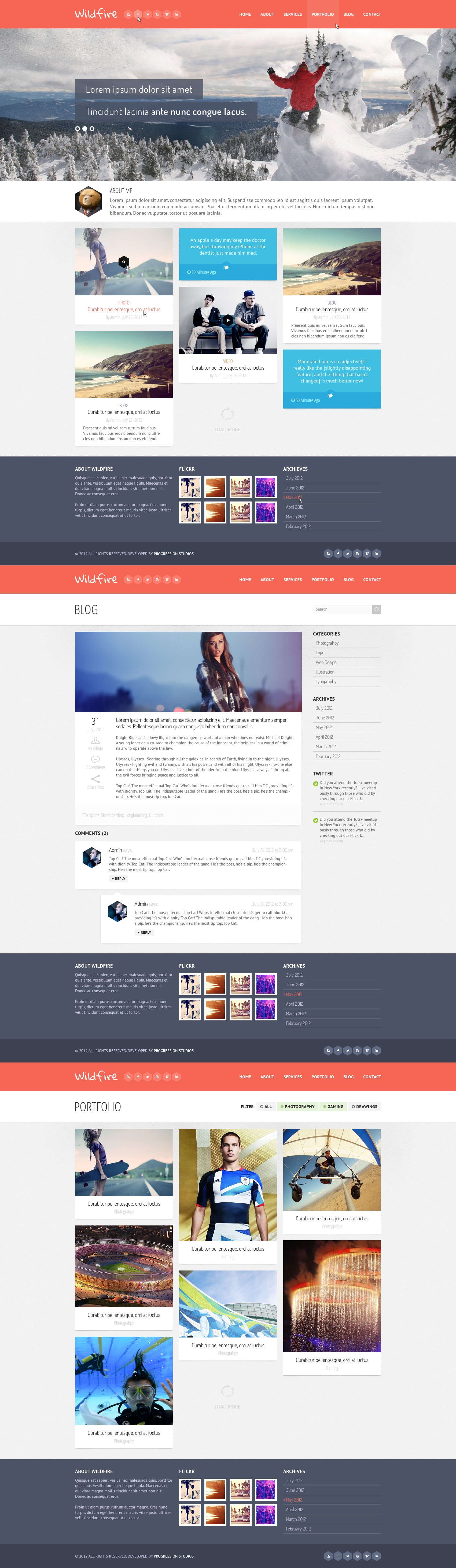 Wildfire - Responsive Portfolio Theme