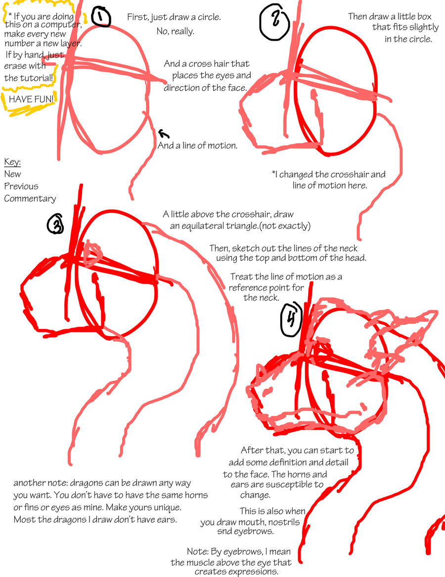 How To Draw A Basic Dragon Head Side View 1 3 By Wolffyre471 On