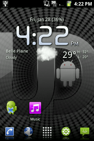 Homescreen with Ubuntdroid RC1