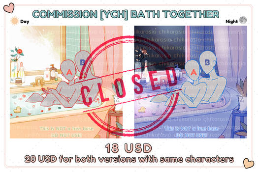 [Closed] YCH - Bath together