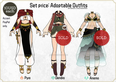 [Open 1/3] Set Price Adoptable Outfits #2