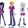 MLP EQG - Nightwind, Stonewall and Gray Gale