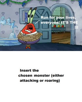 Mr Krabs running from who