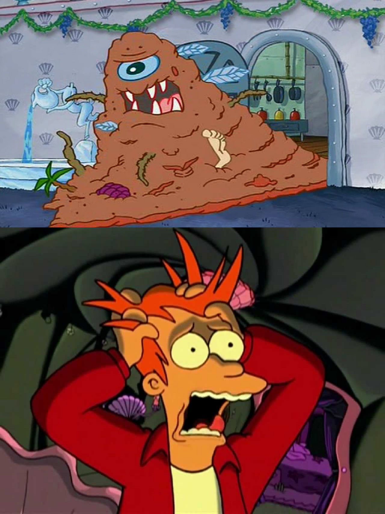 Frying Afraid Fry is afraid of the Appetizer by Negaboss2000 on DeviantArt