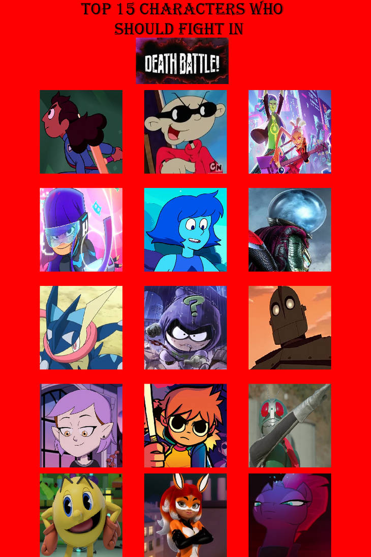 Death Based Characters Top 15 Characters for Death Battle by Negaboss2000 on DeviantArt