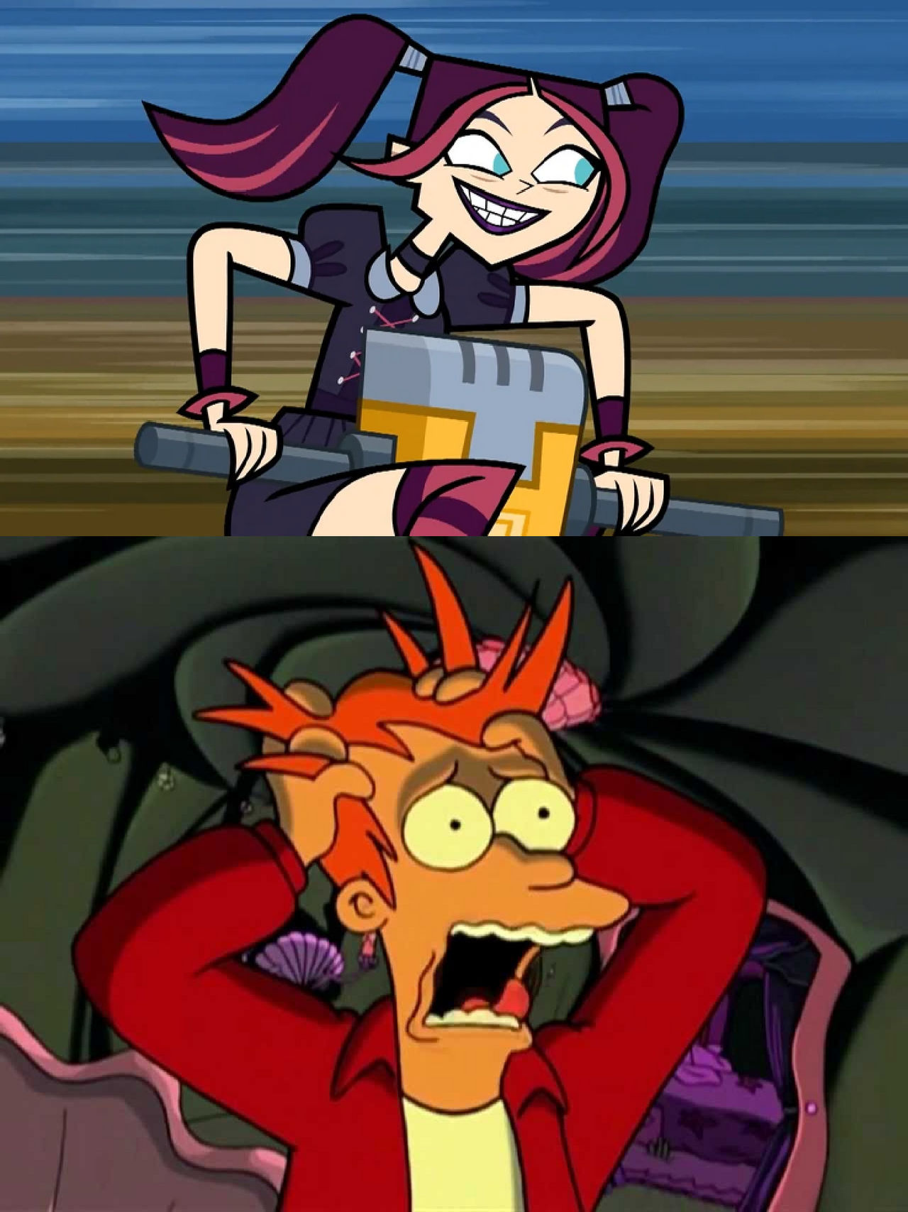 Deviantart Fry Fry is afraid of Scary Girl by Negaboss2000 on DeviantArt