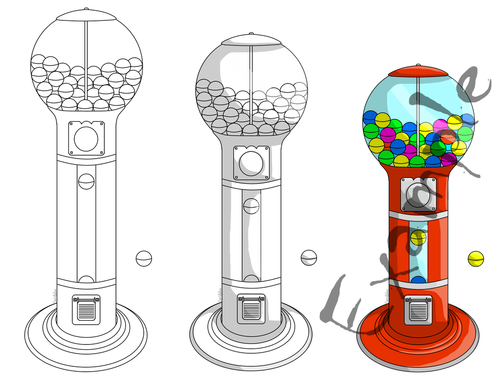 F2U Gacha Machine Base/Lineart version 2.0 by Sanidalee on DeviantArt